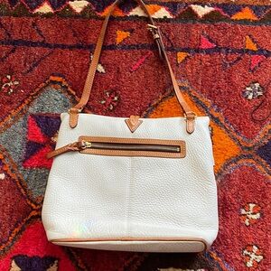 Dooney & Bourke Cream and Tan Shoulder Bag